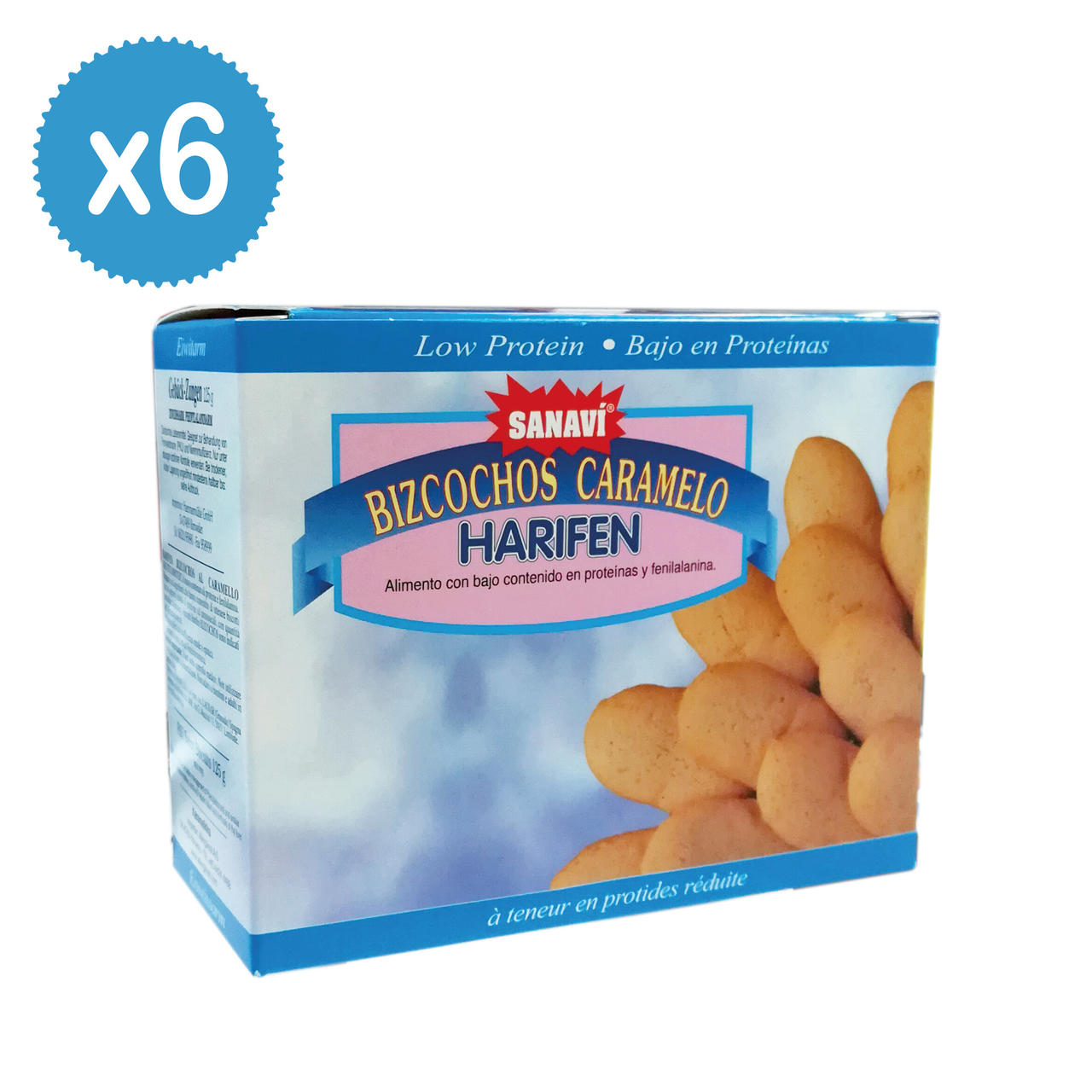 Harifen Caramel Biscuits 6 x 125g