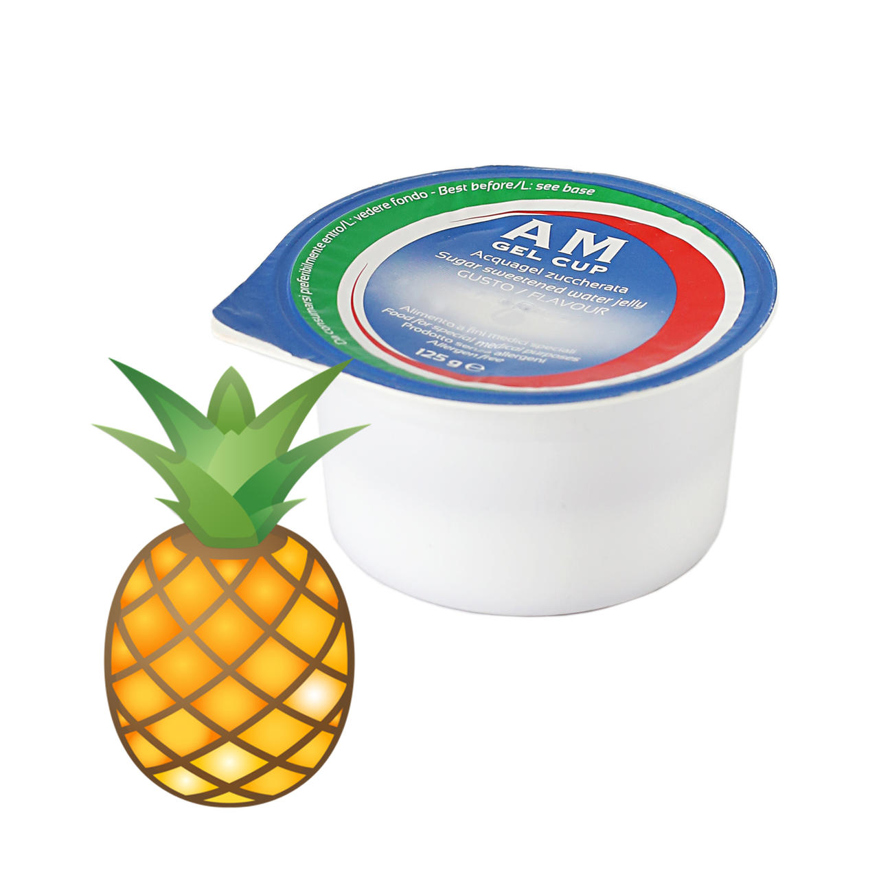 AM Gel Cup Acquagel Pineapple with Sugar 24x125g
