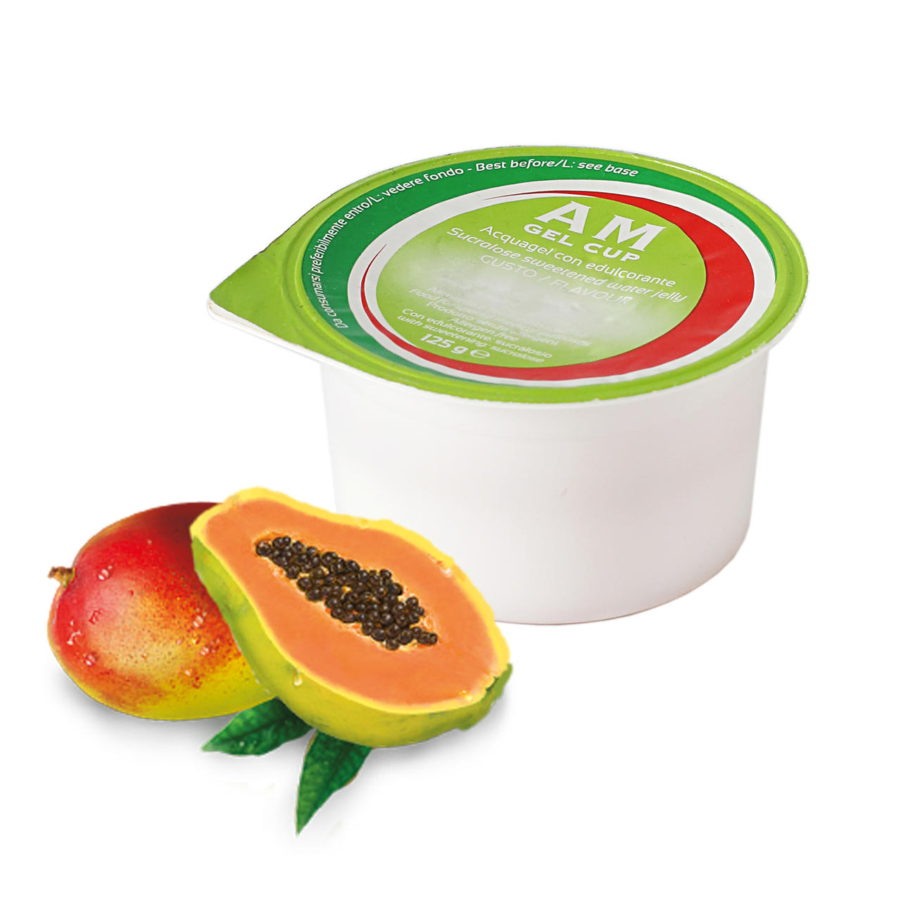 AM Gel Cup Acquagel Exotic Fruits with Sweetener 24x125g