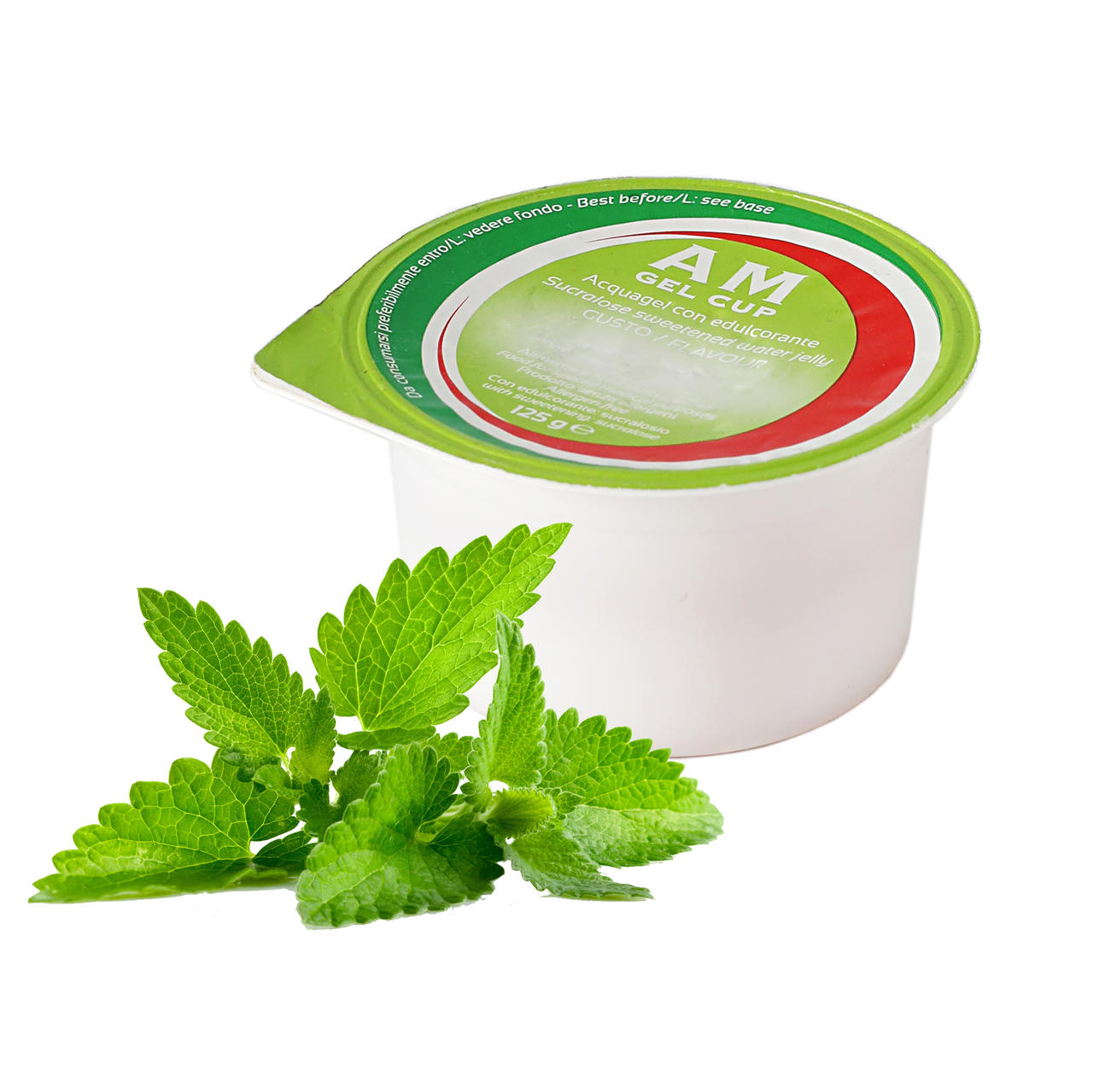 AM Gel Cup Acquagel Mint with Sweetener 24x125g