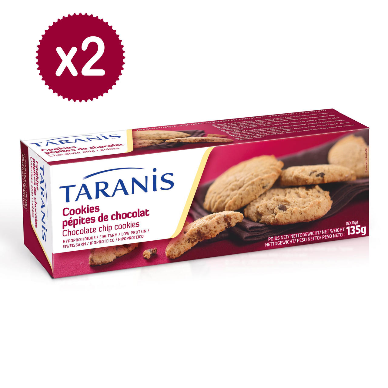 Taranis Chocolate Chip Cookies 2x135g